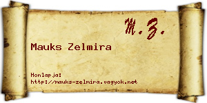 Mauks Zelmira névjegykártya